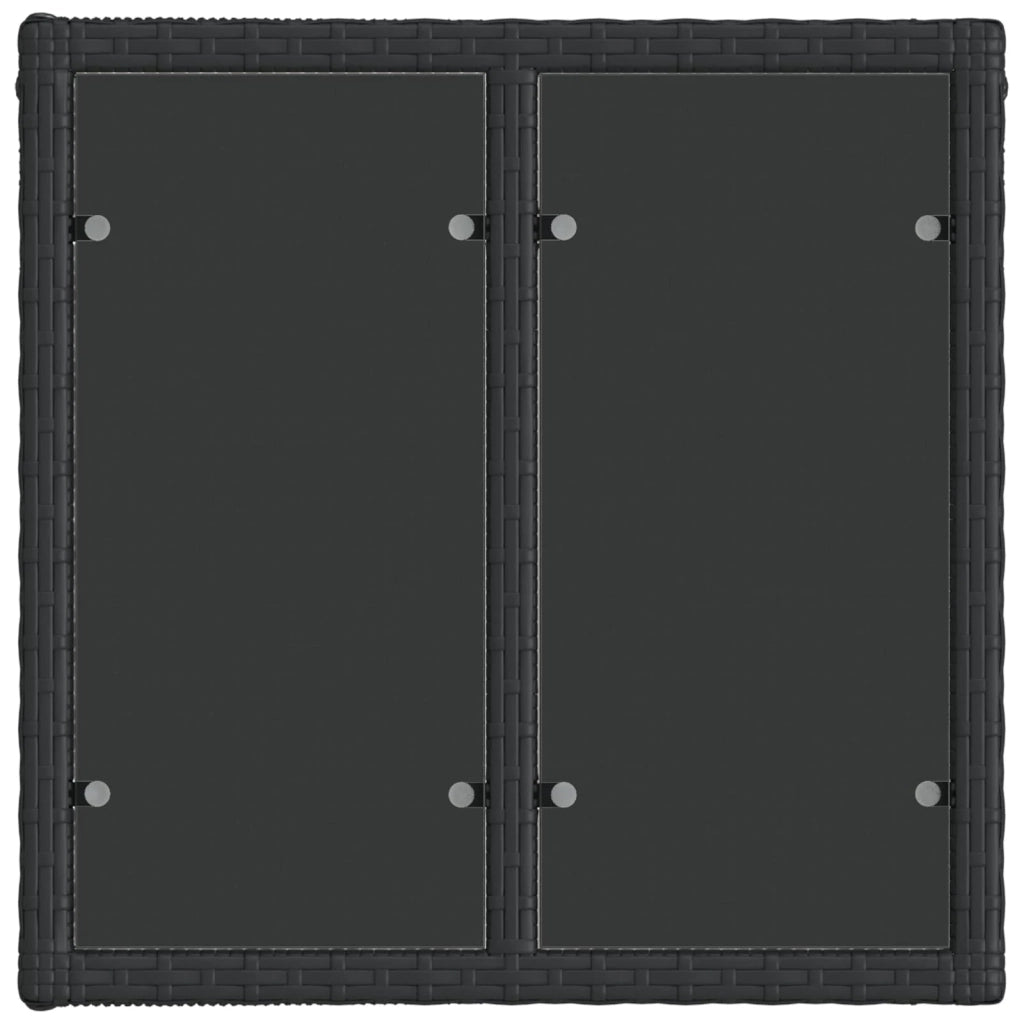 Set Divano da Giardino 5 pcs Nero polyrattan 3434131