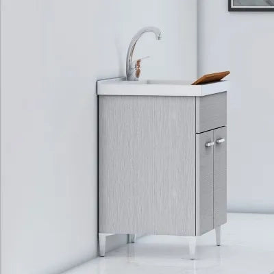 Mobile Lavatoio in ceramica Grigio 60x50 cm ideale per interni