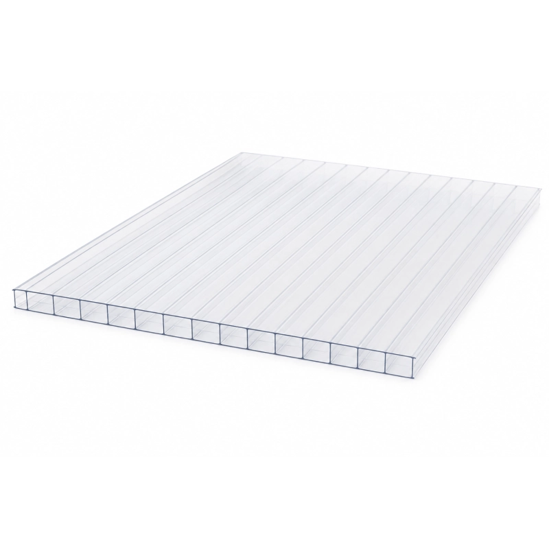 EZOOZA Policarbonato Alveolare 6 mm 200x98 cm Trasparente 3 Pezzi