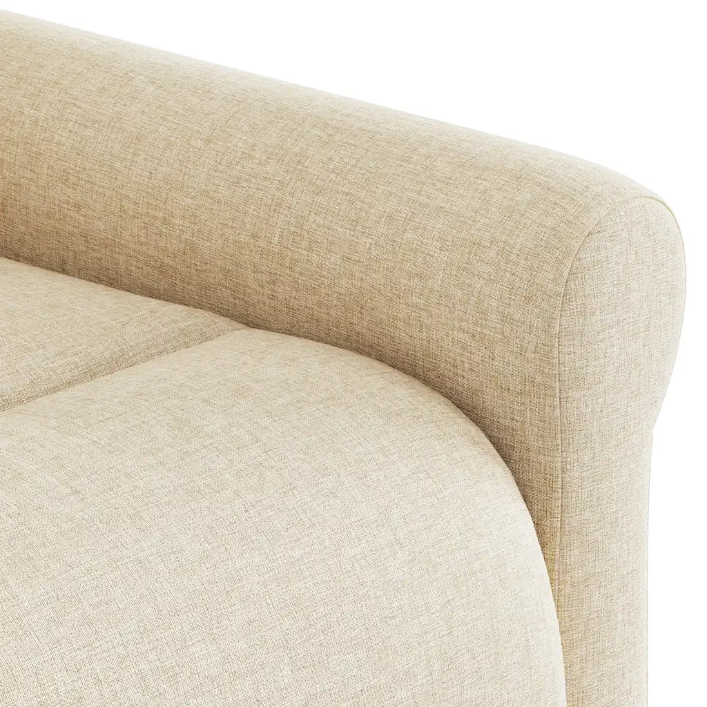Poltrona Massaggiante Reclinabile Crema in Tessuto 4015674