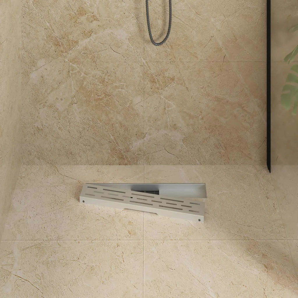 Drenaggio doccia con design a striscia Argento 50 cm 42015955