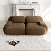 Divano Loveseat in tessuto cord - Zephmum- Modulare combinabile imbottitura elastica