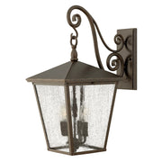 Applique esterna rétro bronzo reale E14 60W Trellis