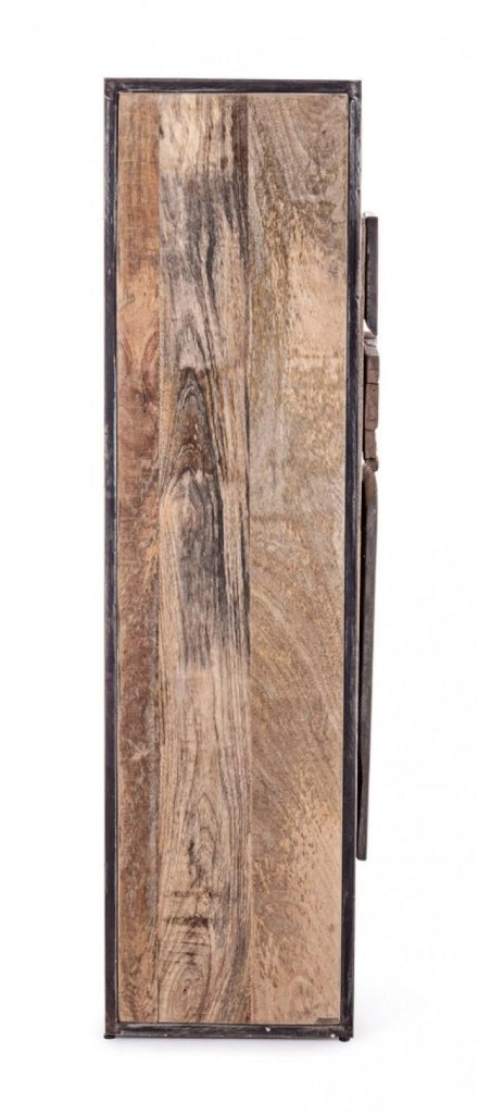 Mobile 1 Anta 2 Cassetti 90x40x140 cm in Acciaio e Legno