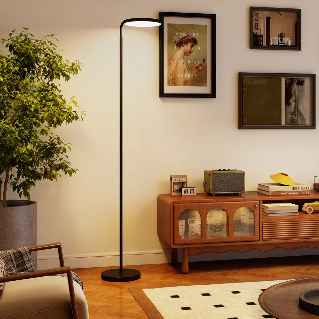 Lampada da terra LED regolabile con telecomando magnetico ¨C Minimal ¨C nero, metallo