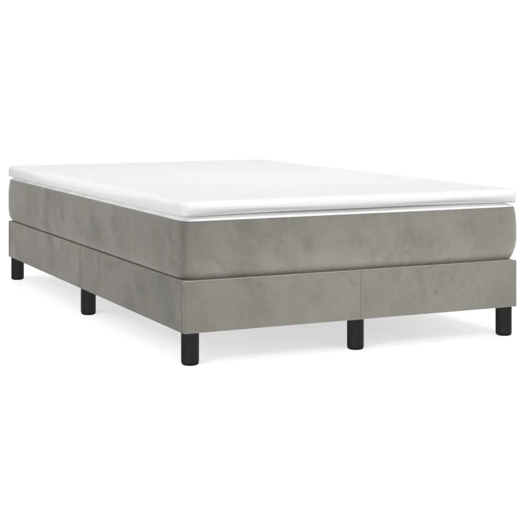 Struttura Letto a Rete a Molle-Giroletto Grigio Chiaro 120x200 cm Velluto 824537