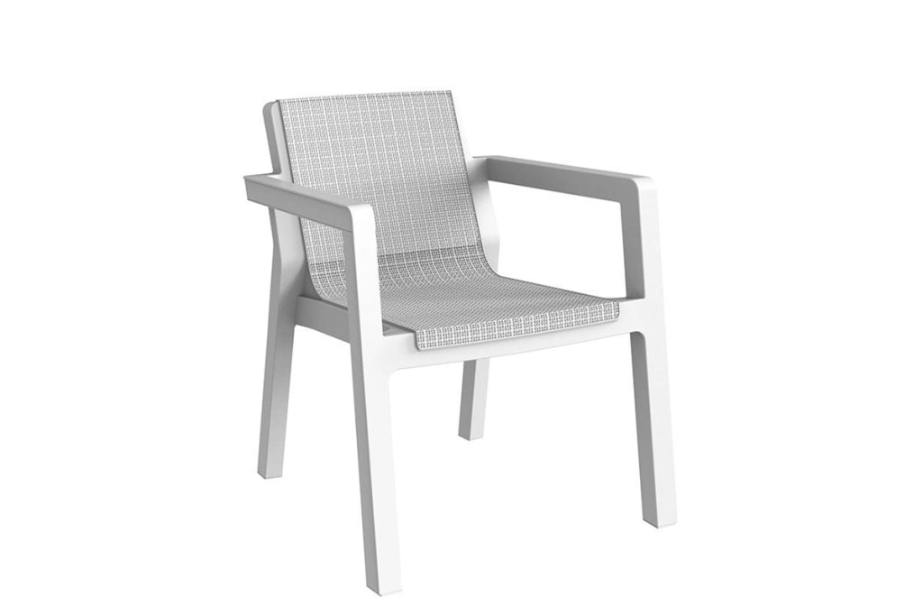 Set 3 Pezzi Salotto Salottino da Giardino Bianco Riviera Toomax