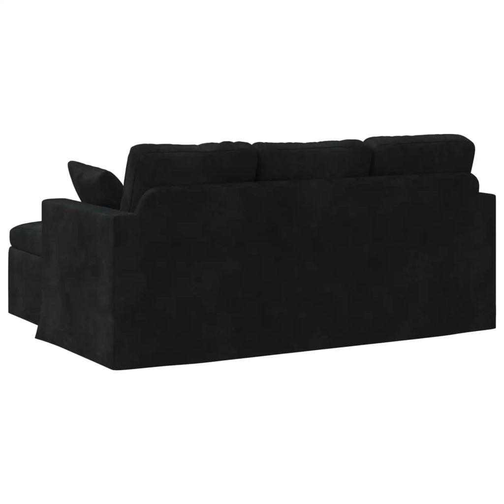 Divano Nero 198 x 134 x 80 cm Velluto 42024455