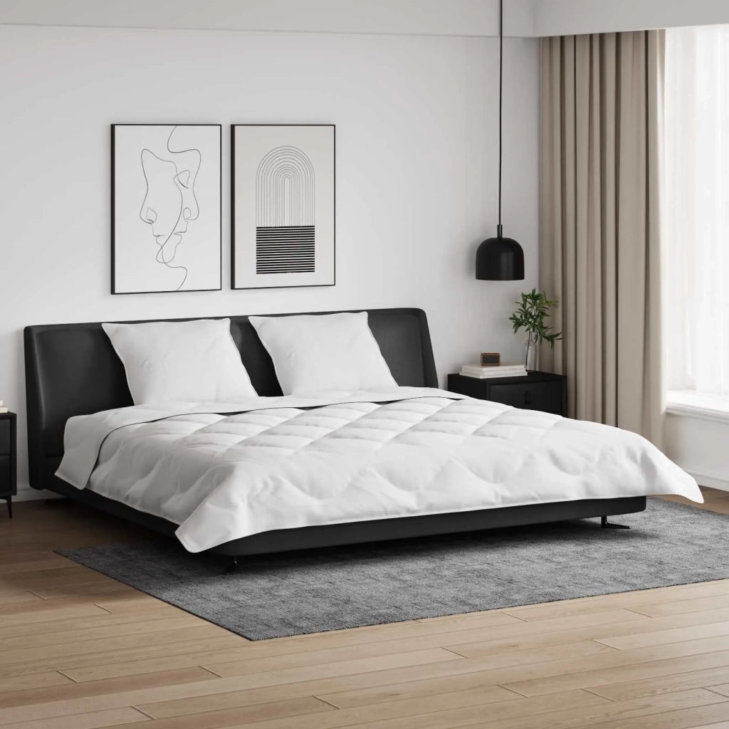 Piumone | Duvet Invernale con cuscino 3 pz Bianco Microfibra