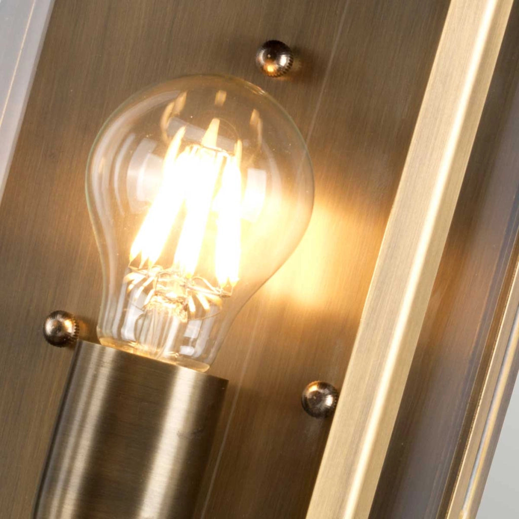 Applique esterna retrò ottone E27 60W Downing Street