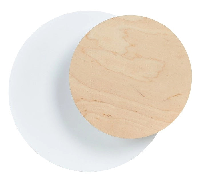 Applique Emibig Circle 1 luce G9 bianco/legno chiaro