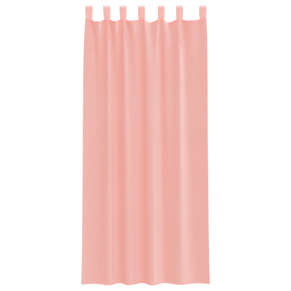 Tende in Voile con Tasche per Aste 2 pz Rosa 4102198