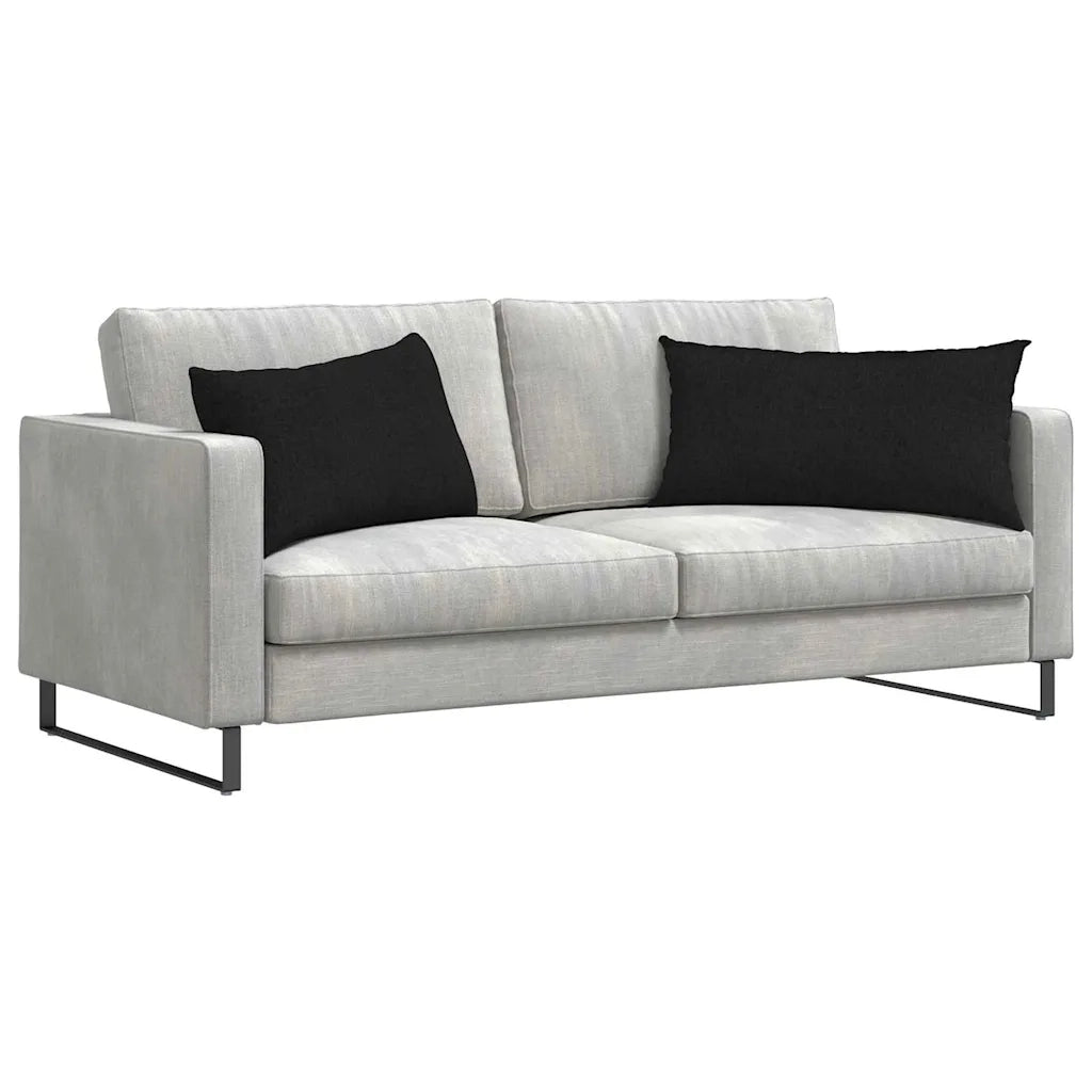 Cuscini da Divano 2 pcs Nero 80 x 40 cm Tessuto 42013698