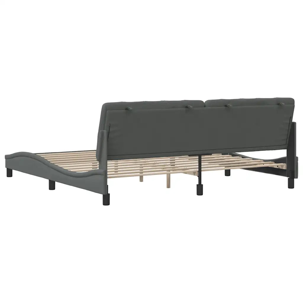 Giroletto senza Materasso Grigio Scuro 200x200 cm Tessuto 3310623