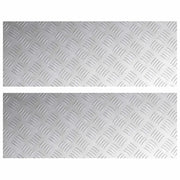 Gradini per Scale 2 pz | Tappetini per scale autoadesivi Argento 80 x 30 cm Alluminio