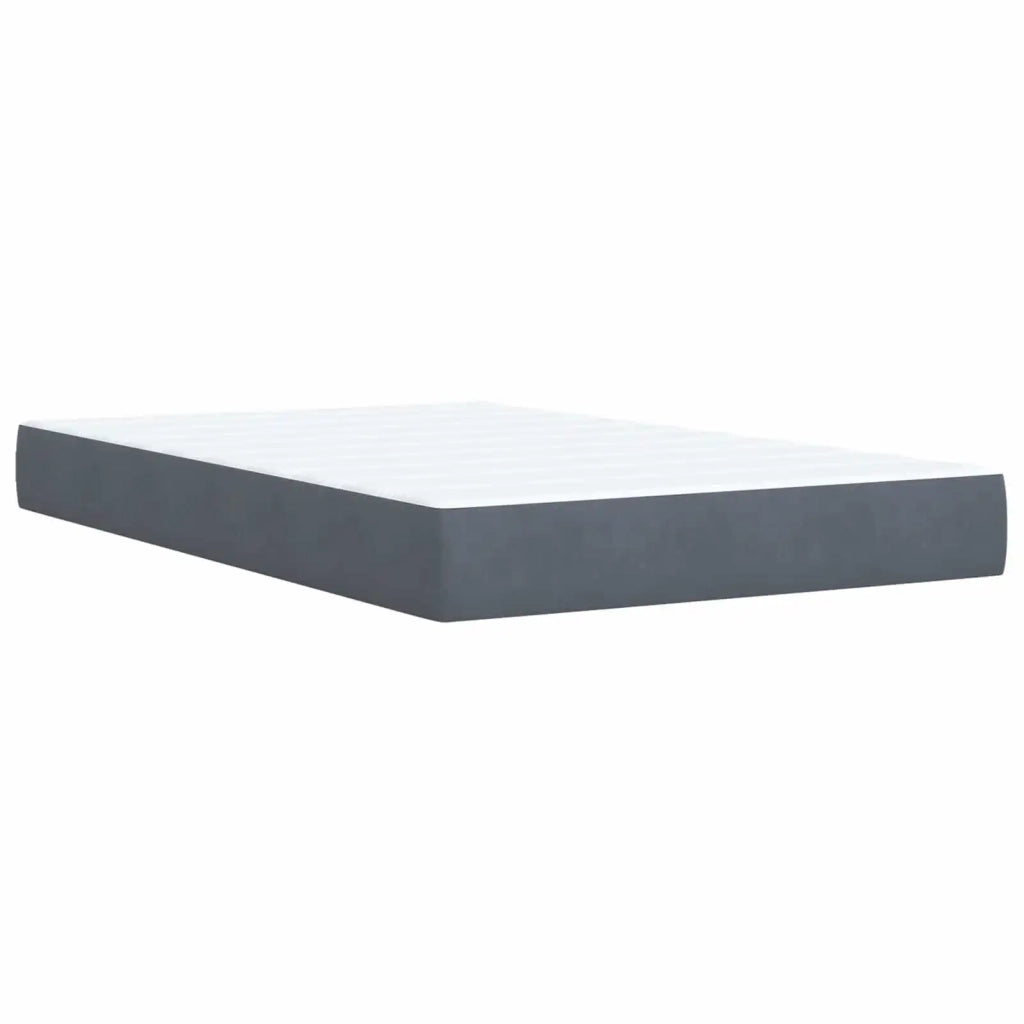 Letto box spring con materasso Grigio Scuro 120 x 190 cm 3454560