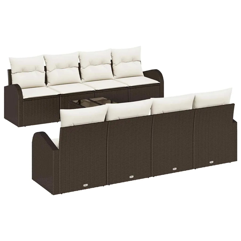 Set Divano da Giardino Marrone 55 x 55 x 37 cm polyrattan 3345968