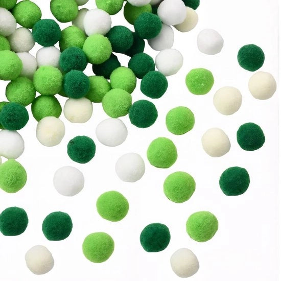 400 Pompom in Bambù per Progetti di Fai da Te