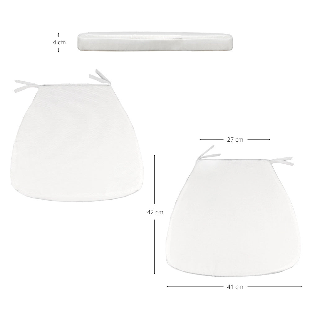 Set da 20 Sedie New Phoenix in Plastica Bianche con cuscino coordinato