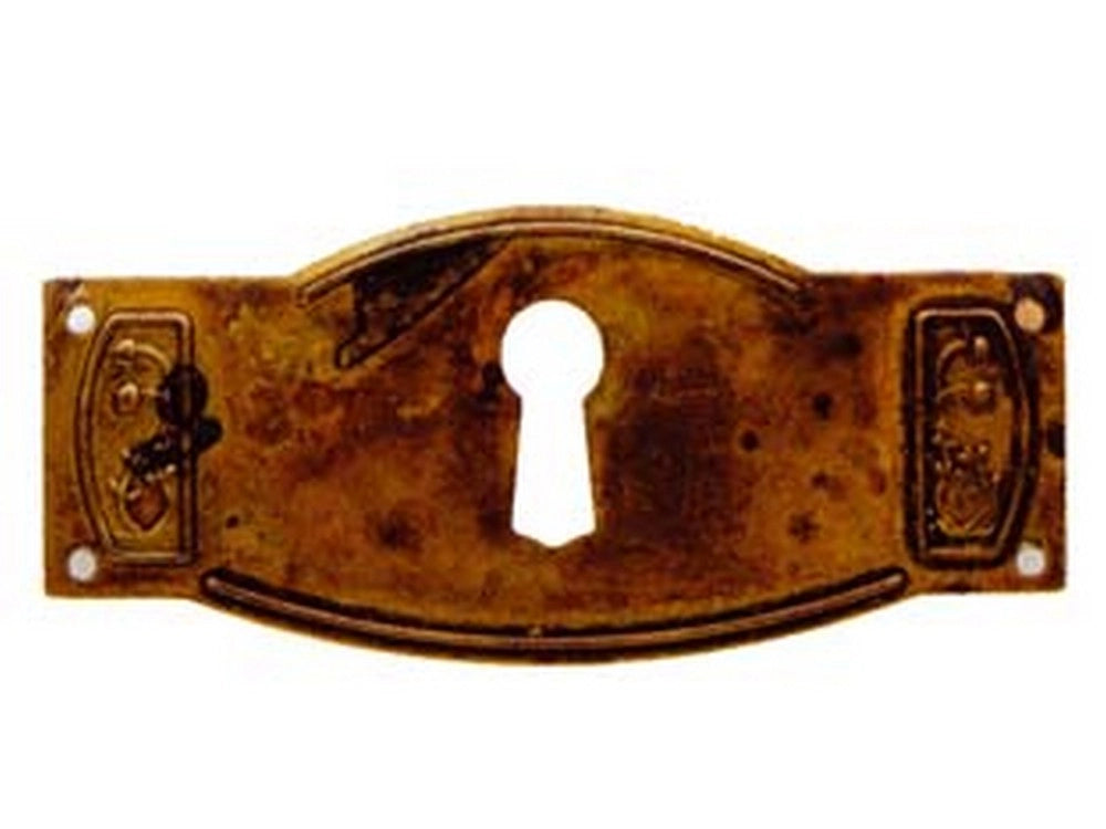 10pz bocchette per mobili sagomate mod.30698 in ottone anticato - mm.80x35h. cod:ferx.fer107754