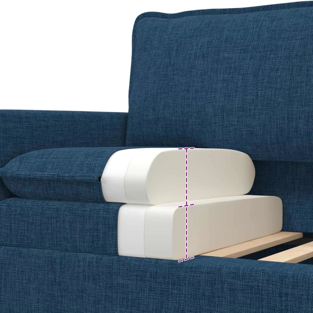 Set di divani 2 pz Blu Tessuto 3417024