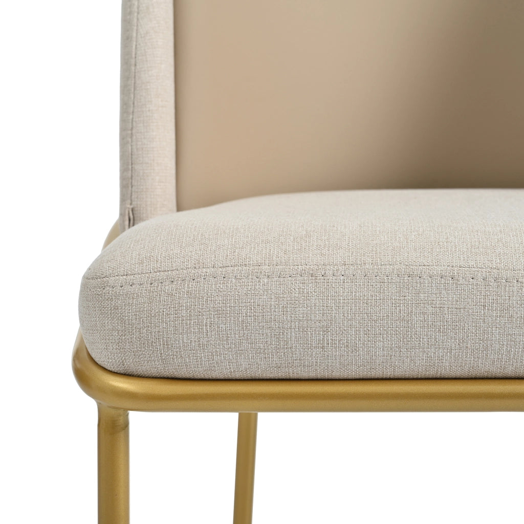 SEDIA da pranzo moderna Set da 4 pezzi Beige e Khaki con gambe inclinate