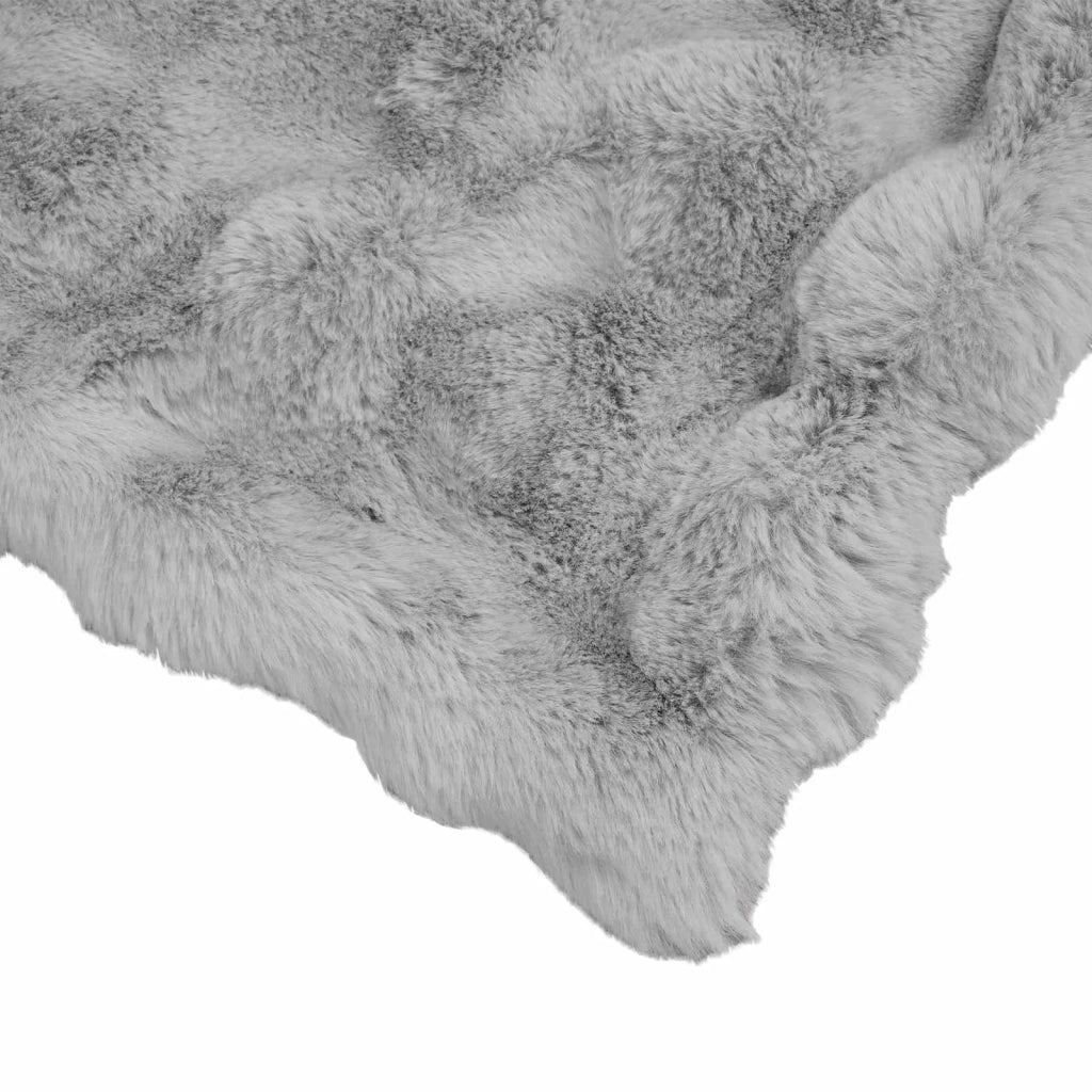 Coperta antiscivolo in sintetica di coniglio Olite Grigio