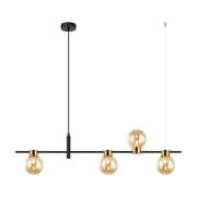 Lampada sospensione Bletter nero ambra 4xG9 Italux