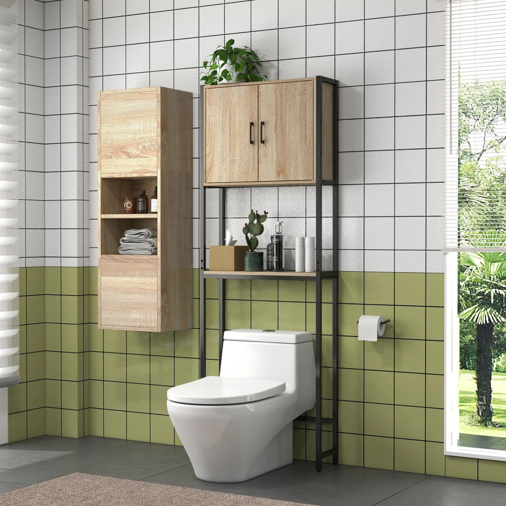 Mobile Bagno con 2 Ante e Ripiani Aperti ¨C Minimal ¨C Bianco