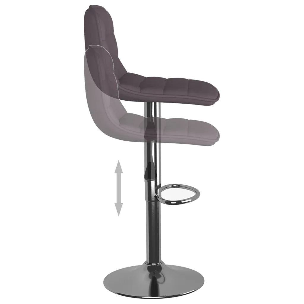 Sgabelli da Bar 2 pz Tortora in Tessuto 333954