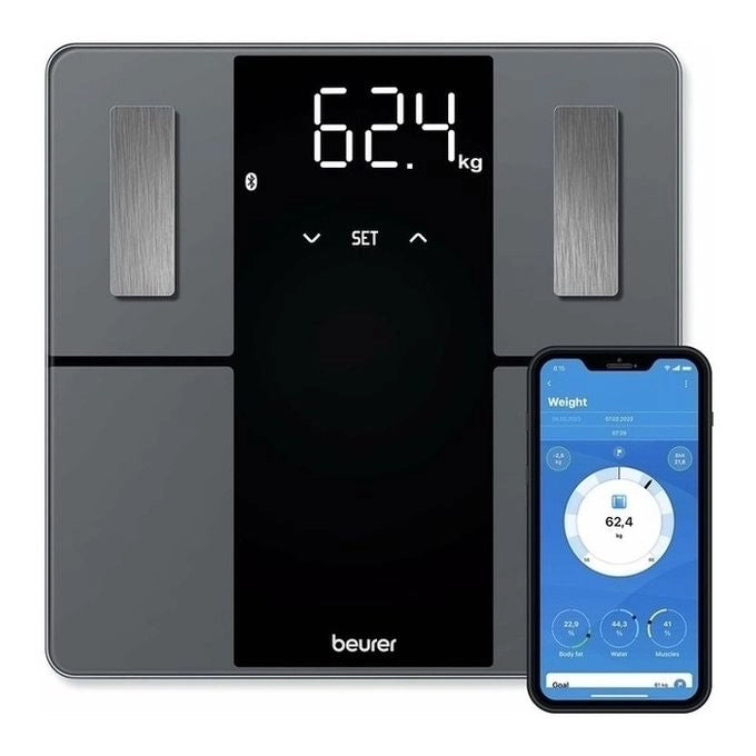 Beurer BF 500 BT Super Black Edition Bilancia Diagnostica Elegante con Funzione Bluetooth