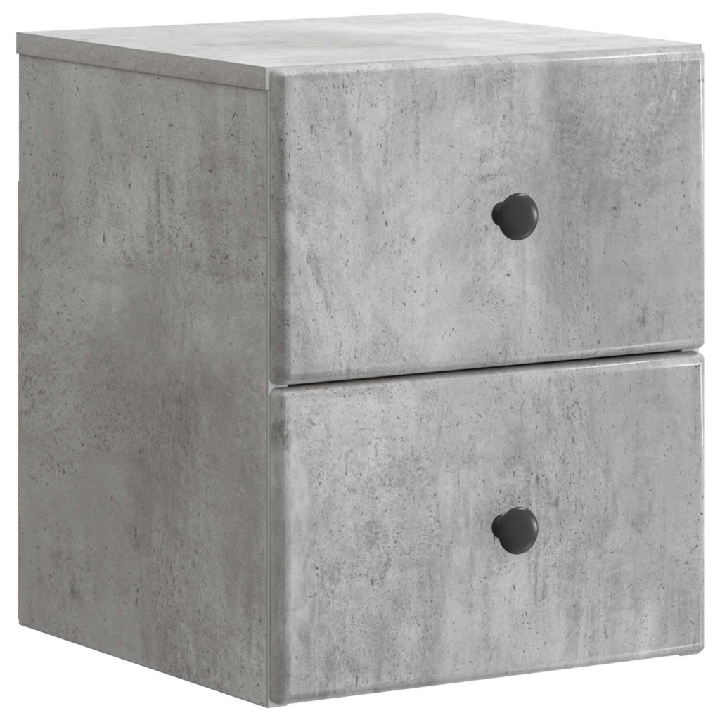 Mobiletto da notte a muro Grigio Cemento 34,5 x 33 x 40 cm 899151