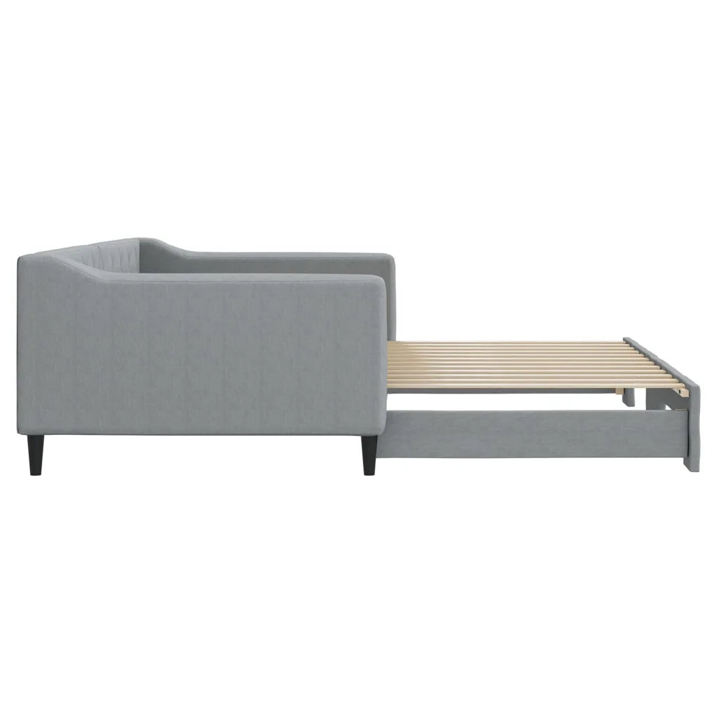 Divano letto | Sof¨¤ letto | Letto singolo Estraibile Grigio Chiaro 100x200 Tessuto
