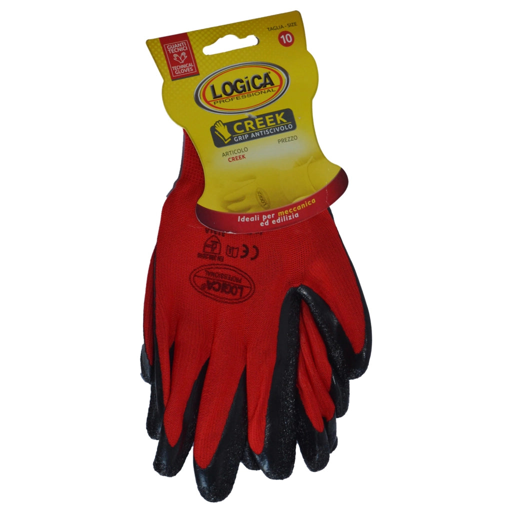 GUANTO SCH.LATTICE NERO ROSSO TG.10