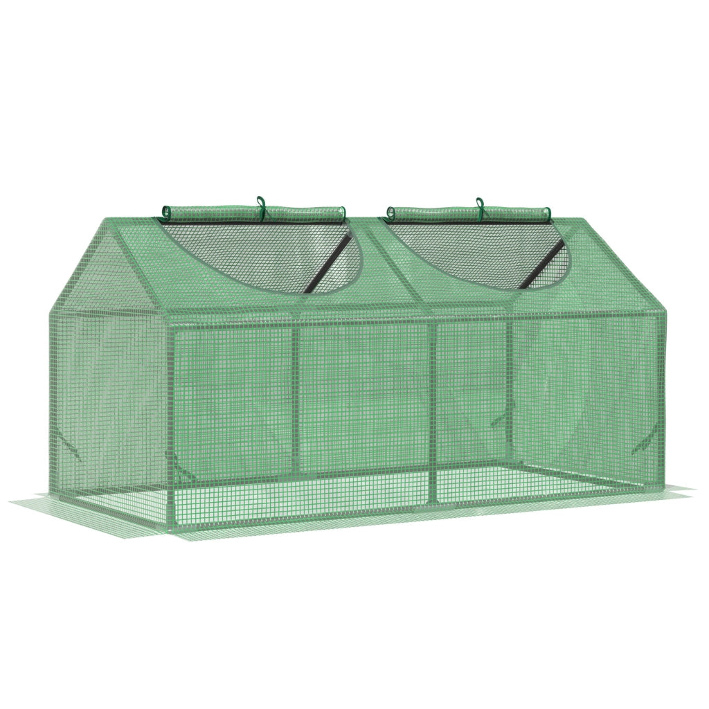 Serra da Giardino 120x60x60 cm con Copertura in PE Verde