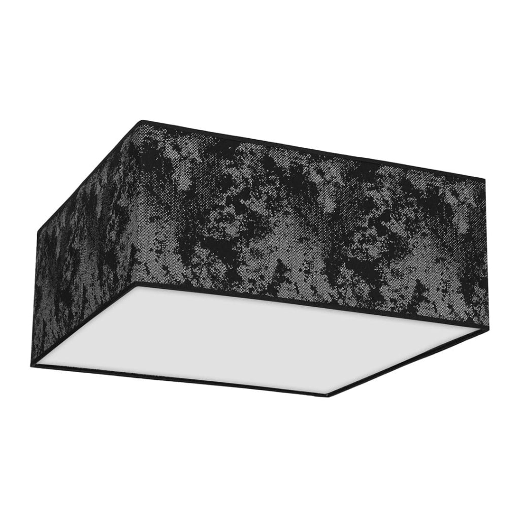 Plafoniera Satino quadrata 50 cm 3xE27 nera Milagro