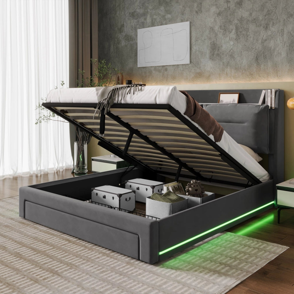 letto capitonné velluto grigio scuro 140 x 190 cm