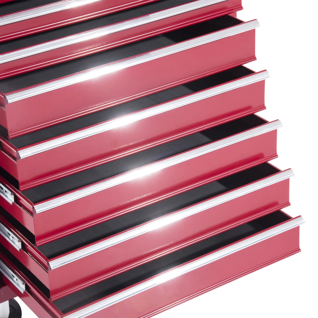 Carrello porta attrezzi ¨C Zephmum ¨C Rosso con cassetti e serratura
