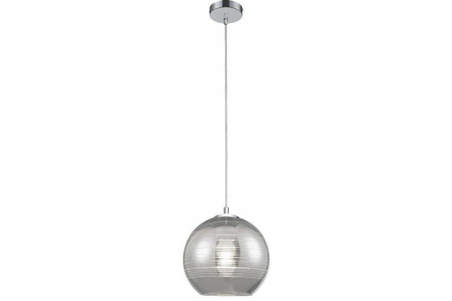 Lampada a sospensione cromata Jaron Ø30 E27 Reality