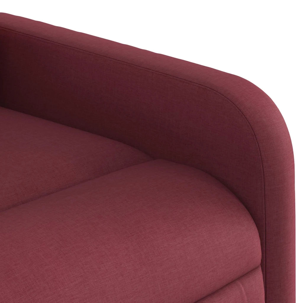 Poltrona Massaggiante | Sedia Relax Reclinabile Rosso Vino in Tessuto