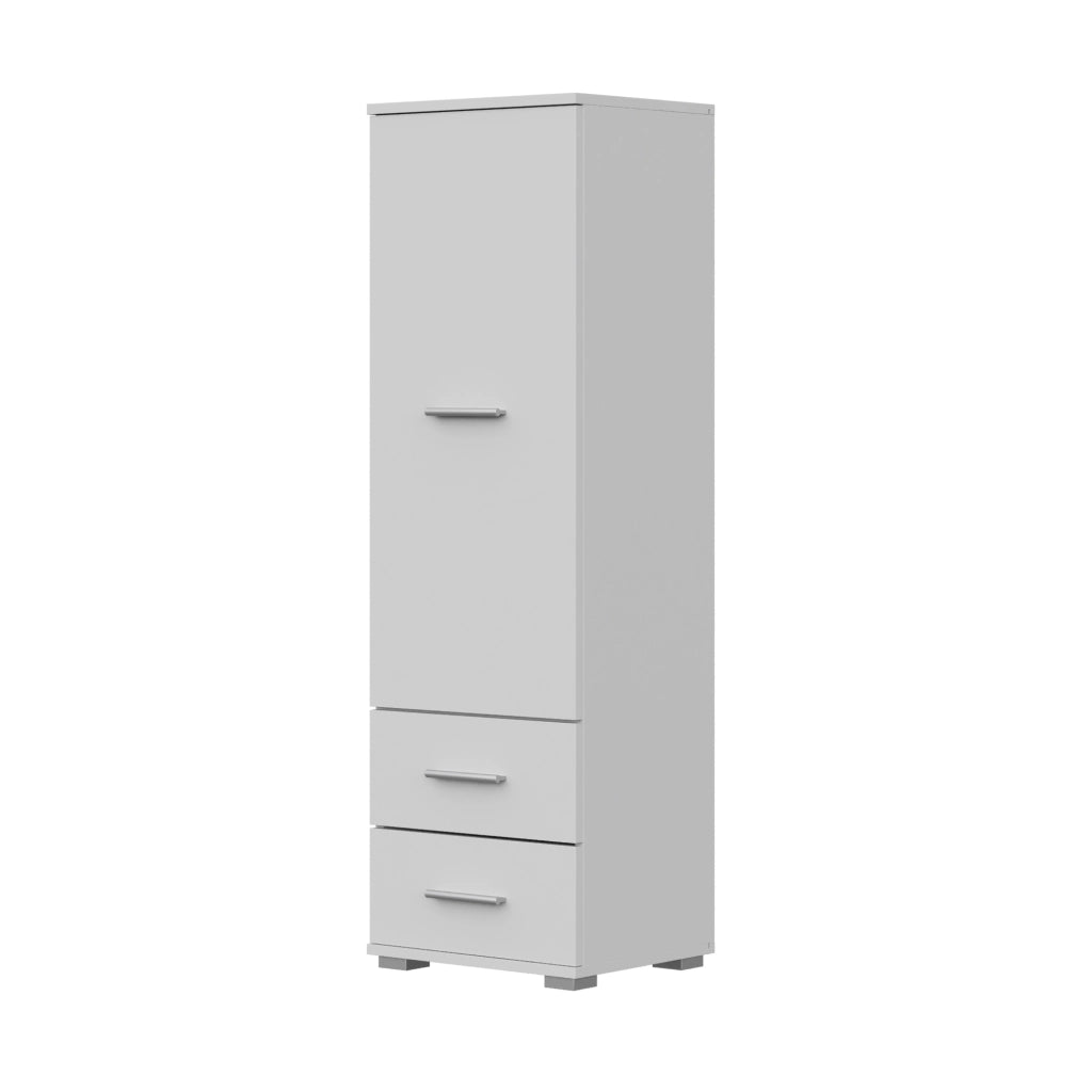 Armadio FAUSKE - 2 Cassetti - Bianco - Larghezza 40 cm, Altezza 130 cm, Profondit? 36 cm