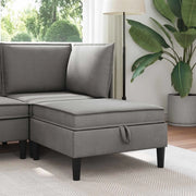 Pouf con Storage Grigio scuro Velluto 42027148