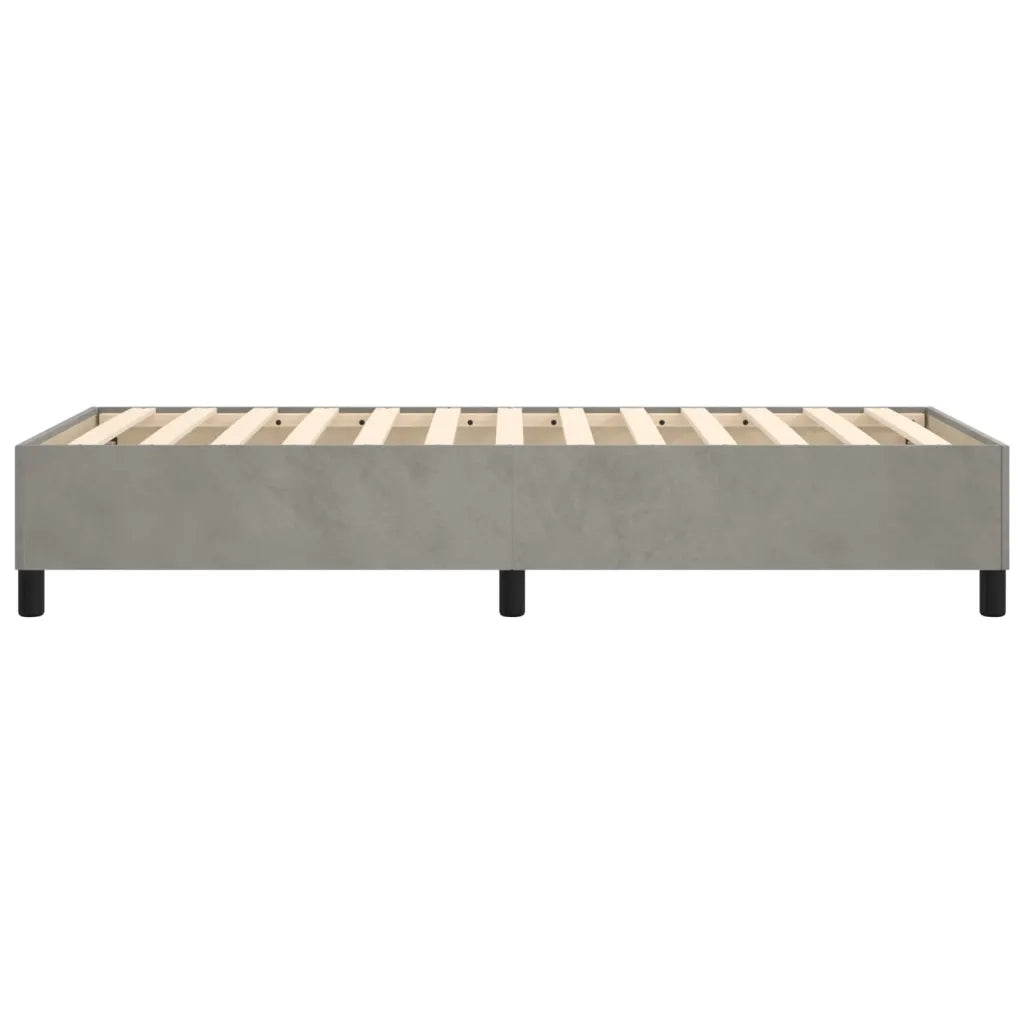Struttura Letto a Rete a Molle Grigio Chiaro 90x190 cm Velluto 3121090