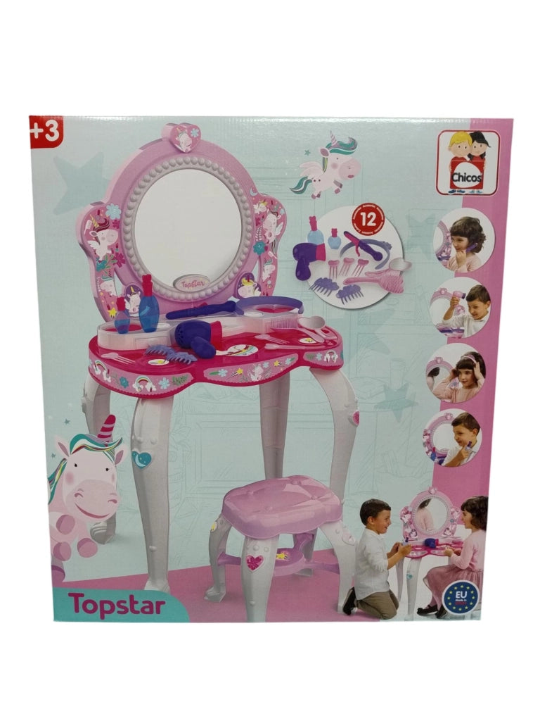 Specchiera Top Star Vanity con 12 accessori,Chiicos,Eta 3+