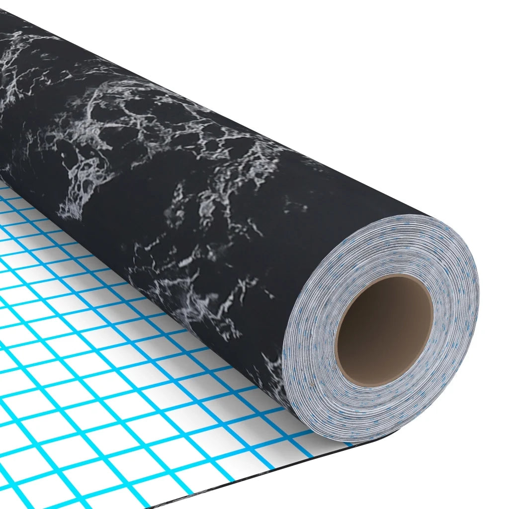 Pellicola Autoadesiva per Mobili Nero Pietra 500x90 cm in PVC 326143