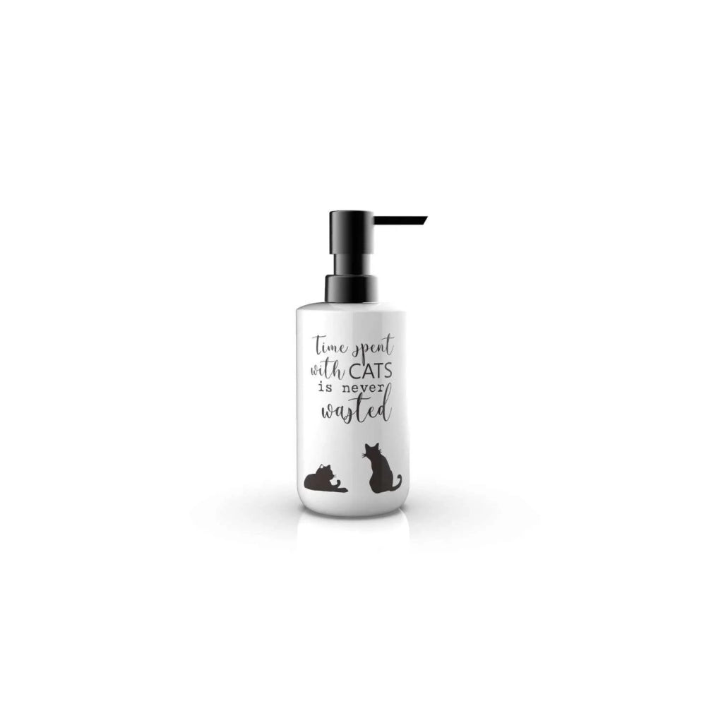 Dispenser sapone da appoggio Bianco in Ceramica Mod. Cats