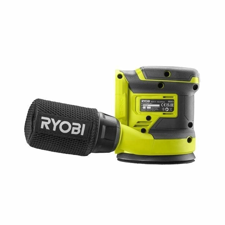 RYOBI RROS18-0 Levigatrice Rotorbitale a Batteria 18V ONE+ Diametro Disco 125 mm Velocita' 20000 oscillazioni-min Senza Batteria e Caricatore colore Nero
