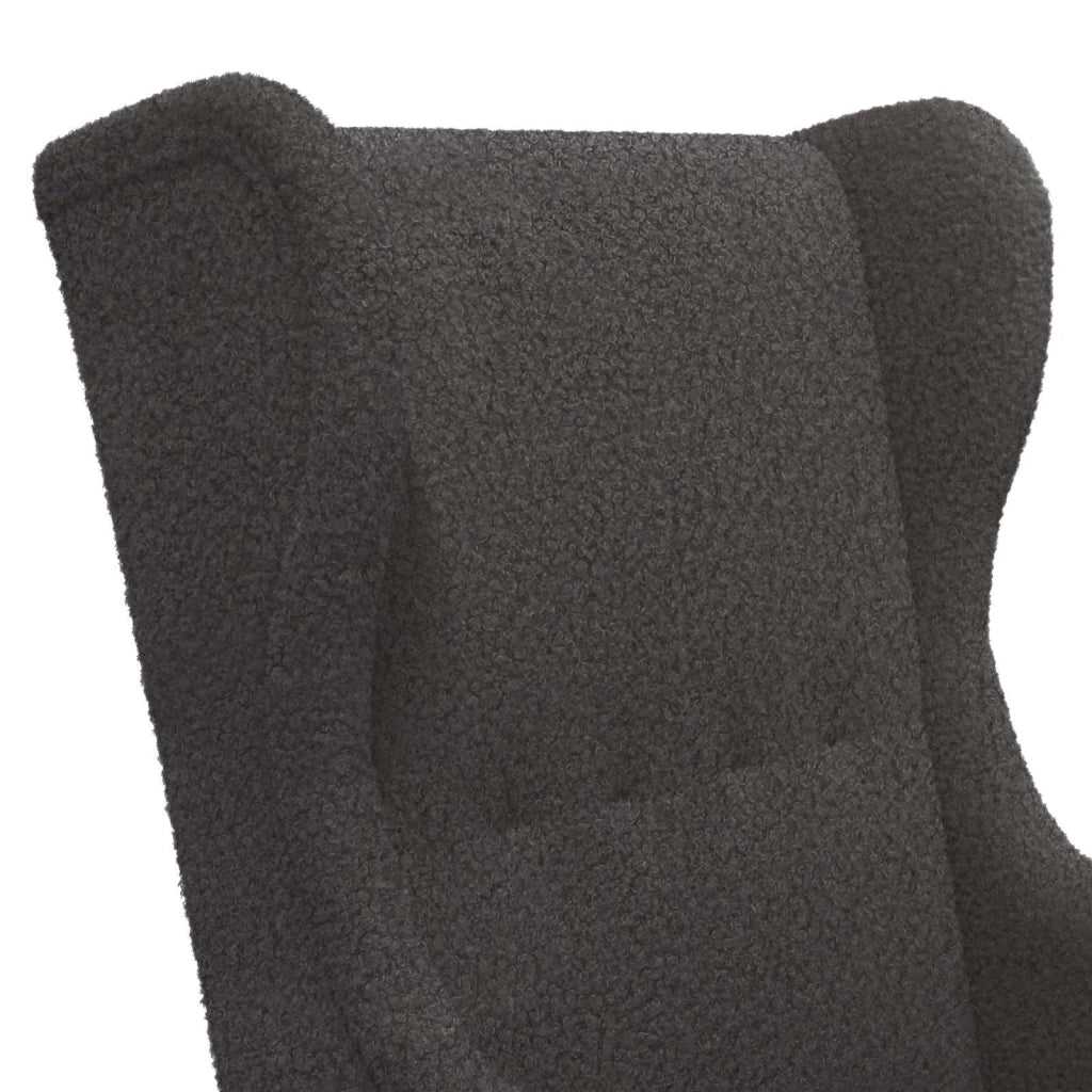 Poltrona Grigio Scuro Bouclé 42029893