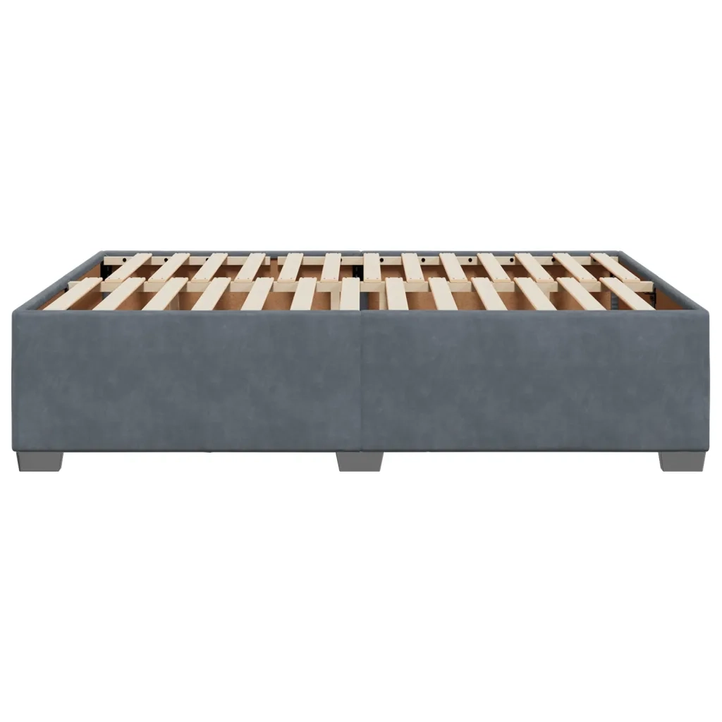 Giroletto senza Materasso Grigio Scuro 140x200 cm Velluto 3284638