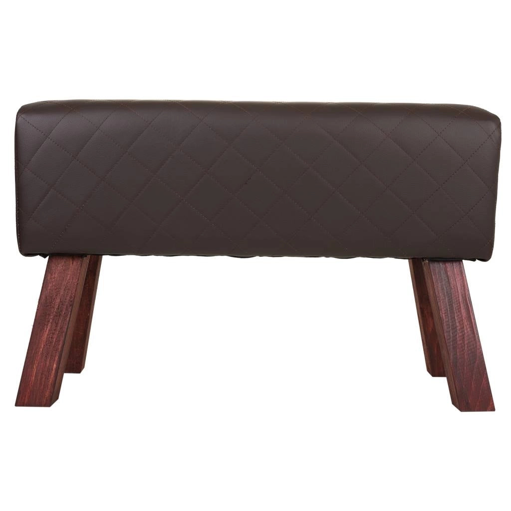 Sgabello imbottito marrone 72x30x47h